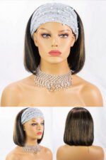Cute Highlight Straight Bob Headband Wig Style - Image 2