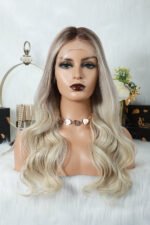 13x6 Glueless Hd Lace Flaxen Blonde Ombre Wig Body Wave-HD64 - Image 3