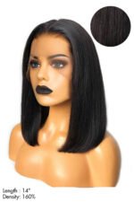 Shoulder Length Long 14 inch Bob 13x6 HD Glueless Lace Front Wig - Image 9