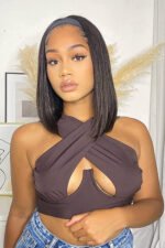 Yaki Straight Bob Human Hair Headband Wig Styles - Image 4