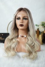 13x6 Glueless Hd Lace Flaxen Blonde Ombre Wig Body Wave-HD64 - Image 4