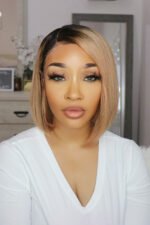 Summer Cute Bob Lace Front Wig Virgin Human Hair - Image 5