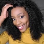 13x6 Glueless Hd Lace Wig Black Kinky Curly-HD43