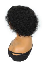 10 Inch Stacked Curly Bob Side Part Asymmetrical Full Lace Wig - Image 3
