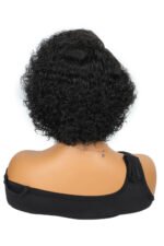10 Inch Stacked Curly Bob Side Part Asymmetrical Full Lace Wig - Image 4