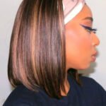 Cute Highlight Straight Bob Headband Wig Style