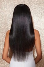 13x6 Glueless Hd Lace Straight Black Wig with Bangs-HD58 - Image 2