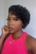 13x6 Fashion Cute Curly Pixie Bob Human Hair - PB07 - Image 5