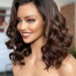 Glueless 13x6 HD Lace Wig14 Inch Bob Ombre Brown Wave Fake Scalp