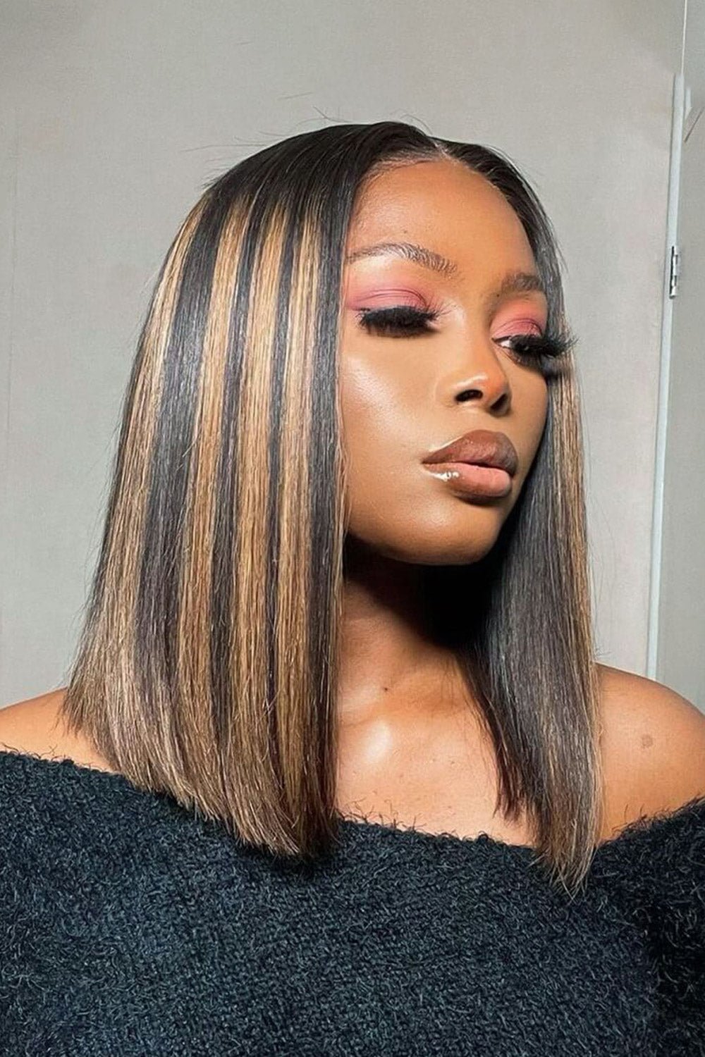13-6-ygwigs-t-part-lace-wigs-highlight-mix-color-human-hair-straight-bob_1d13cb54-bef8-4b2e-b476-f14c086c4968.jpg T Part Lace Wig Highlight Straight Bob-PB41 - Image 1