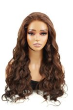 13x6 Brown Color Body Wave Glueless HD Lace Wig- HD77 - Image 4