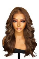 13x6 Brown Color Body Wave Glueless HD Lace Wig- HD77 - Image 2