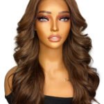13x6 Brown Color Body Wave Glueless HD Lace Wig- HD77