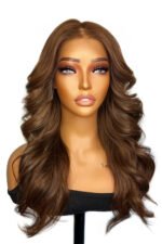 13x6 Brown Color Body Wave Glueless HD Lace Wig- HD77