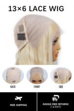 13x6 Glueless Hd Lace Ashy Blonde Wig-HD52 - Image 6