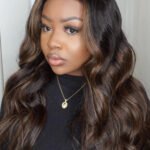13x6 HD Mocha Brown Highlight Wave Wigs-HD13