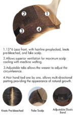 13x6 HD Mocha Brown Highlight Wave Wigs-HD13 - Image 10