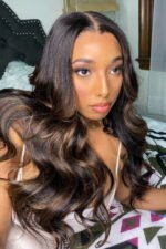 13x6 HD Mocha Brown Highlight Wave Wigs-HD13 - Image 2