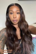 13x6 HD Mocha Brown Highlight Wave Wigs-HD13 - Image 4