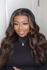 13x6 HD Mocha Brown Highlight Wave Wigs-HD13 - Image 6