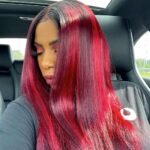 Carly 13x6 Glueless Hd Lace Wig Black Red Straight-HD56