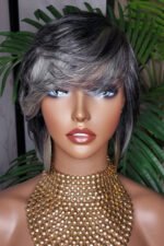Short Body Wave Layered Bob Wig 13x6 Lace Front Natural Color - Image 4