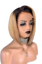 Summer Cute Bob Lace Front Wig Virgin Human Hair - Image 2