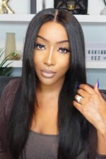 13x6 HD Glueless Wig Feather Straight - HD02 - Image 5