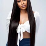 28-40 Inch Hd Lace Front Long Straight Black Wig - LW01
