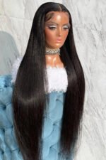 28-40 Inch Hd Lace Front Long Straight Black Wig - LW01 - Image 6
