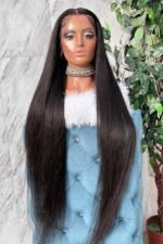 28-40 Inch Hd Lace Front Long Straight Black Wig - LW01 - Image 7