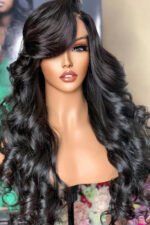 28-40 Inch HD Lace Body Wave Wig With Bangs-LW07 - Image 2