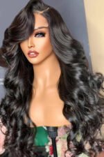 28-40 Inch HD Lace Body Wave Wig With Bangs-LW07 - Image 3