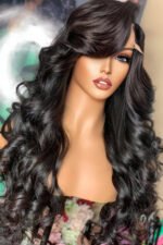 28-40 Inch HD Lace Body Wave Wig With Bangs-LW07