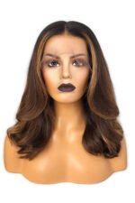13x6 HD Lace Brown with Highlight Wave Wigs-HD15 - Image 2