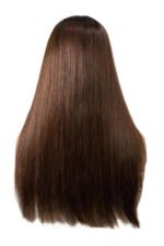 13x6 Glueless Hd Lace Dark Brown Wig Blonde Highlights-HD57 - Image 4