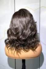 5*5 HD Lace Short Wavy Salt & Pepper Bob Wig For Lady - Image 2