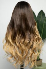 13x6 HD Ombre Brown and Blond Wave Wig-HD27 - Image 4