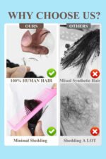 Double Drawn #4a Dark Brown Bulk Hair Deep Wave BU45 - Image 7