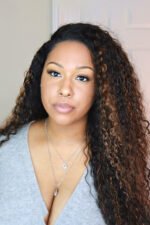 13x6 HD Lace Black Wig with Brown Highlights Water Wave-HD34