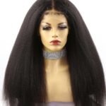 4C Edge Wig Kinky Straight 13x6 HD Lace Frontal Natural Curly Hairline