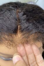 4C Edge Wig Kinky Straight 13x6 HD Lace Frontal Natural Curly Hairline - Image 2