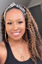 Highlights Curly Headband Wig Human Hair HBW06 - Image 3