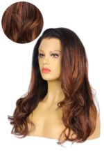13x6 HD Ombre Brown Dark Roots Wave Wig-HD09 - Image 3