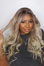 13x6 Glueless Hd Lace Flaxen Blonde Ombre Wig Body Wave-HD64 - Image 2