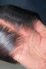 5x5 HD Straight Lace Closure Net for Wig Cambodia Virgin Hair - Image 2
