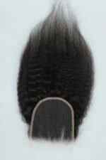 5x5 HD Kinky Straight Lace Closure Net for Wig Cambodia Virgin Hair - Image 2