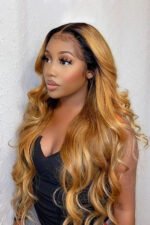 5x5 Lace Closure Ginger Orange Wig Glueless Body Wave Human Hair - Image 3