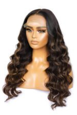 5x5 Lace Closure Wave Wig Highlight Blonde Glueless Human Hair