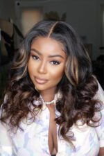 5x5 Lace Closure Wave Wig Highlight Blonde Glueless Human Hair - Image 3